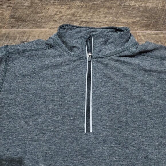 Carhartt Shirt Womens Small Long Sleeve Work 1/4 Zip Gray Fitted Thumb Holds - Picture 2 of 12